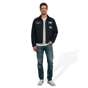 Stranger Things - Men's Stranger Things Bradley's Workwear Jacket -  Black